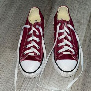 Girl Red Converses in Size 2